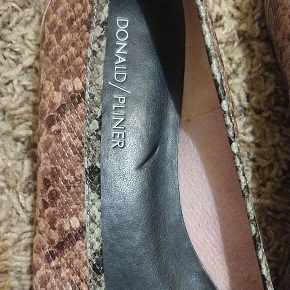 Donald Pliner Women's Deedee 7M Faux Snakeskin Pink/Purple Slip on Loafer Flats - Picture 8 of 12